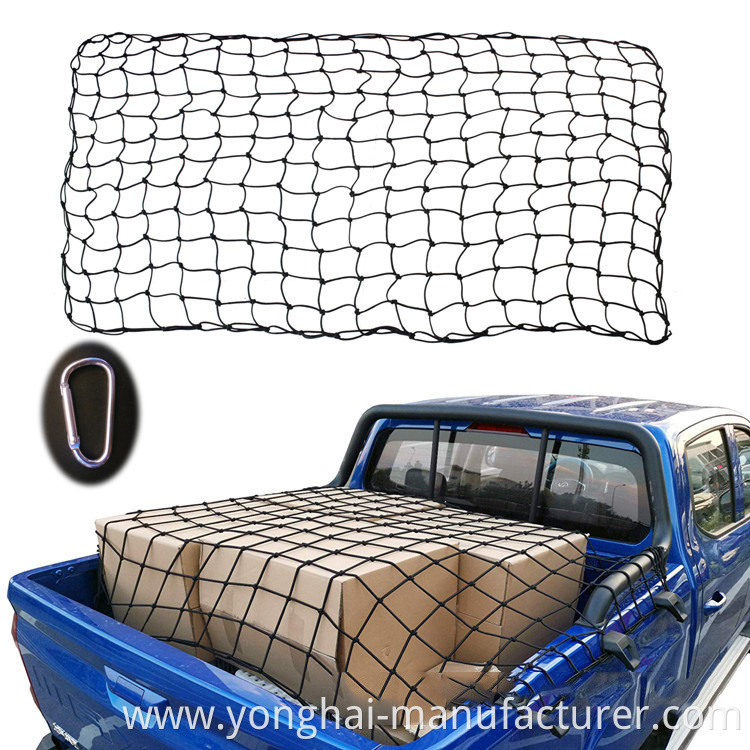 Heavy Duty Elastic Pick Up Pickup Truck Bed Cargo Net Carrier Cargo Hitch With Hooks Car Automotive